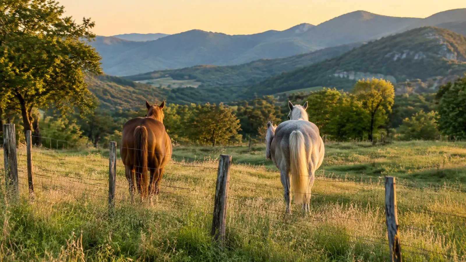 Clôture bois pour chevaux et bovins