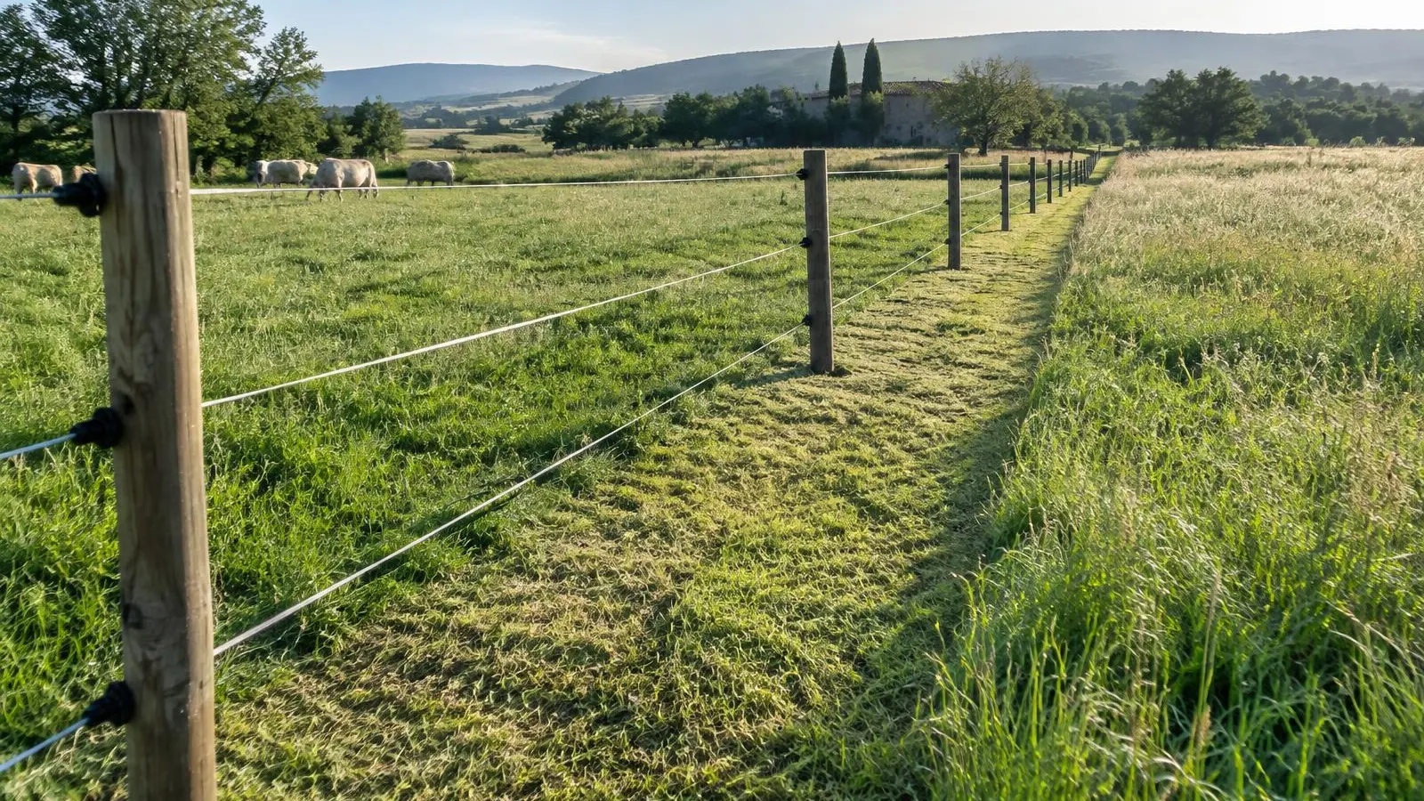 Dégagement de la végétation sous une clôture